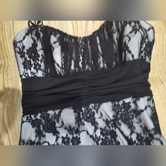 Speechless black lace cocktail formal dress sz S Lined and net lining - Picture 6 of 16